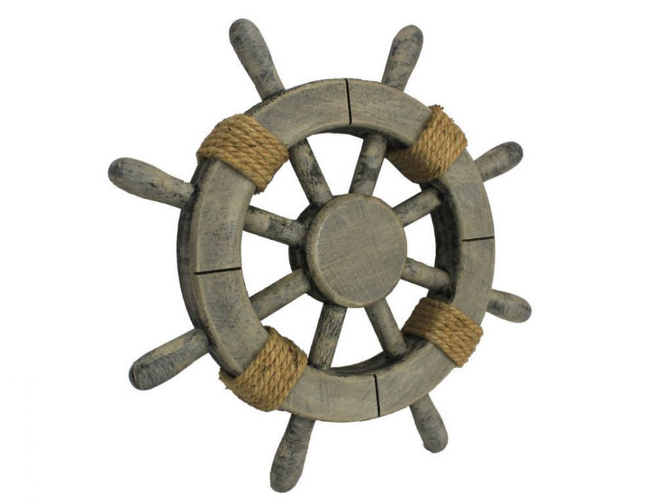 Collectible Marine Nautical Boat Wooden Ship Wheel 18"inch Steering Wall Decor 