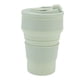 thumbnail image 1 of Vaso plegable de silicona de 500 ml, portátil, resistente al calor, para agua, té, viajes de negocios al aire libre, color verde claro., 1 of 14