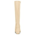 thumbnail image 5 of BLISSFUL STEP Valentine's Women's Knee High Boots Side Zipper Faux Suede Block Chunky Heels Beige 8.5, 5 of 7