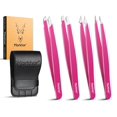 thumbnail image 1 of Set de pinzas Markhor Pink Aura Eyebrow para mujer, 4 piezas, 1 of 9