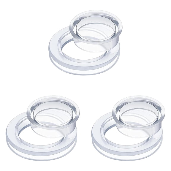 3 PCS Clear Standard Size Silicone Umbrella Hole Ring Plug and Cap Set for Glass Outdoors Patio Table Deck Yard 2 Inch Patio Table Umbrella Hole Ring and Cap Set Clear Patio Table Umbrellas and Shade
