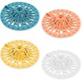 thumbnail image 1 of Paquete de 4 recogedores de pelo de silicona con forma de volcán, buen agarre para baño (4 colores) Scrollsqy, 1 of 5