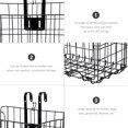 thumbnail image 3 of OUNONA Portable Black Metal Front Bike Basket Hanging Design Easy Attach for Mountain Bikes, 3 of 6
