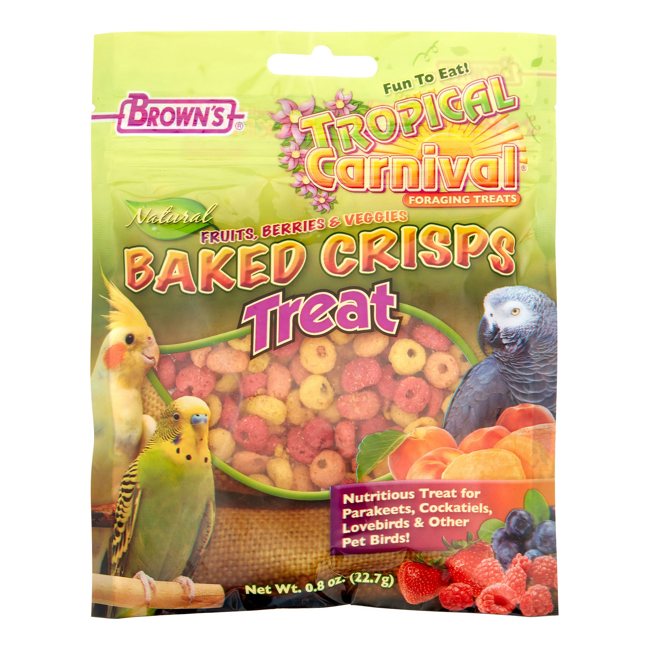 Brown's Tropical Carnival Baked Crisps Bird Treat, 0.8 Oz