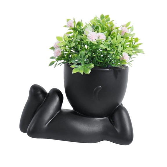 Fake Potted Plant with Planter Artificial Gypsophila Home Office Desk Deor