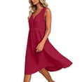 thumbnail image 5 of Admvng Women's Dress V Neck Sleeveless Casual Stretchy Summer Mid-Length Dress, 5 of 7