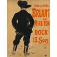 thumbnail image 3 of Toulouse-Lautrec, Henri de 15x18 Black Modern Framed Museum Art Print Titled - Aristide Bruant, 3 of 5