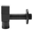 thumbnail image 3 of Grifo de pared para lavandería, grifo de agua fría, grifo cuadrado de latón negro para lavadora, 3 of 5