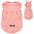 thumbnail image 1 of Abrigos de pijamas para perros pequeños, suaves y cálidos, para cachorros, lindos trajes navideños para chihuahua, disfraces para gato, pug, yorkshire, bulldog francés, rosa, pecho 11”(28cm) JM, 1 of 5