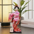 thumbnail image 2 of Muñeca kimono de geisha japonesa, estatua asiática, estatuilla de dama, decorativa, coleccionable Estilo H, 2 of 9