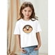 thumbnail image 1 of Cartoon Rugby Print Girls Creative T-shirt, Casual Lightweight Comfy Short Sleeve Crew Neck Tee Tops, Kids Clothings For Summer, 1 of 6