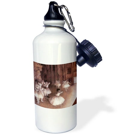 

3dRose Ballet Rehearsal on the Stage by Edgar Degas - Straw Water Bottle 21-ounce