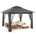 thumbnail image 6 of 11x11FT Pop up Canopy, Lofka Patio Pergolas and Gazebos with Mosquito Net, UPF 50+ Sun & Rain Protection for Backyard|Outdoor,Black, 6 of 11
