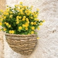 thumbnail image 2 of GRNSHTS 6PCS Artificial Flowers, Fake Artificial Greenery UV Resistant No Fade Faux Plastic Plants for Wedding Bridle Bouquet Indoor Outdoor Home Garden Kitchen Office Table Vase (Yellow), 2 of 7