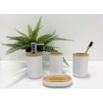 thumbnail image 2 of MAINSTAYS Bamboo and Plastic Toothbrush Holder, 2 of 2