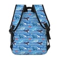thumbnail image 4 of Pofeuu Blue Fish Print Backpack for Men and Women - Basic Bookbag Casual Daypack Backpacks for College Work Travel-One Size, 4 of 5