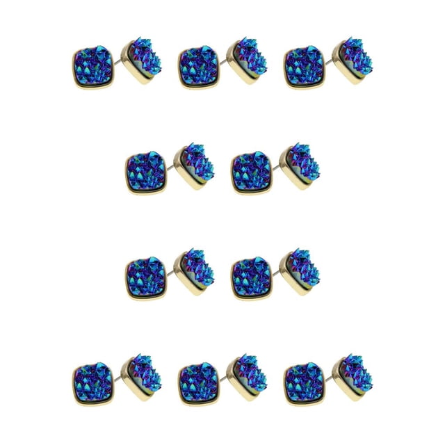 Sonducket Ear Studs Jewelry Gifts Estilo simple Decoraciones de moda Accesorio Pendientes de botón con estilo Adorno de vestir femenino Tipo 4 tipo 4 10piezas