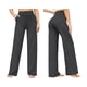 thumbnail image 3 of Pantalones Pierna para Mujer Pantalones Yoga Cintura Alta con Bolsillos Pantalones Deportivos Holgados y Elásticos para Trabajo o para Estar Cómoda en Casa Negro M, 3 of 7