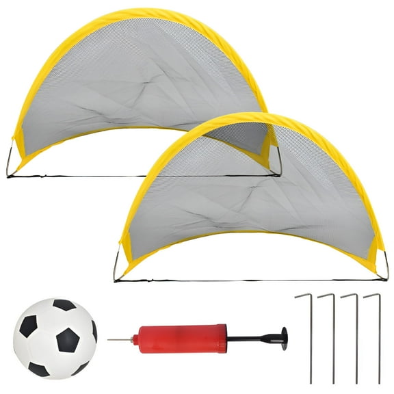 BESTSKY 2PC Set Mini Outdoor Folding Kids Children's Soccer Pop Up Football Goals Gifts