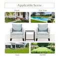 thumbnail image 4 of PARKWELL Wicker Patio Chairs Set of 2,Outdoor Rattan Chairs with Cushion,Porch Balcony Seating Furniture Set 350lb,Baby Blue, 4 of 6