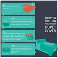 thumbnail image 3 of The Great American Store Ultra-Soft 1800 Series Solid 3PC Duvet Set (Full/Queen, White) Soft Duvet Cover Matching 2 Pillow Shams Hotel Quality Hypoallergenic Wrinkle and Fade Resistant, 3 of 4