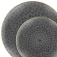 thumbnail image 5 of Disposable 7" Organic Hammered Collection Black with Gold RIM Plastic Salad /Desert Plates for Elegant parties, Weddings & All occasions.: 10CT, 5 of 5