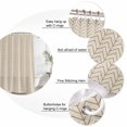 thumbnail image 3 of 54x78 Inch Shower Curtain Decorative Simple Line Linen Texture Bathtub Bath Curtains Fabric Waterproof Bathroom Decor, Beige Modern Art Geometric Small Stall Shower Curtain Set with 12 Hooks, 3 of 7