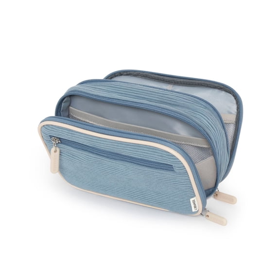 U Brands Corduroy Tech Organizer for Chargers, Cords and Accessories, 7.8 x 5 Inches, Slate Blue