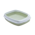 thumbnail image 4 of Caja de arena para gatos Pet Bandeja de arena 46x35x10.5cm Base extraíble resistente contra salpicaduras Verde claro jinwen Bandeja de arena para gatos, 4 of 8