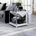 thumbnail image 5 of Lodi Storage Wood White Marble End Table, 5 of 6