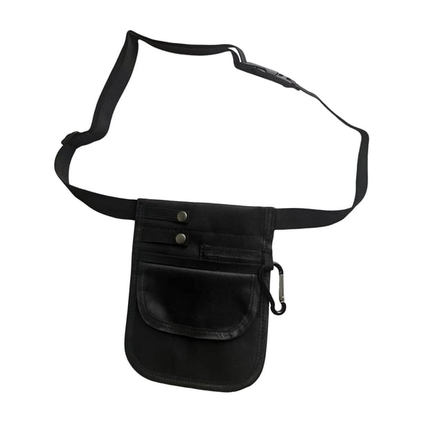 Riñonera para enfermera, bolsa organizadora para cinturón de herramientas, bolsa de almacenamiento con correa ajustable, utilidad Negro