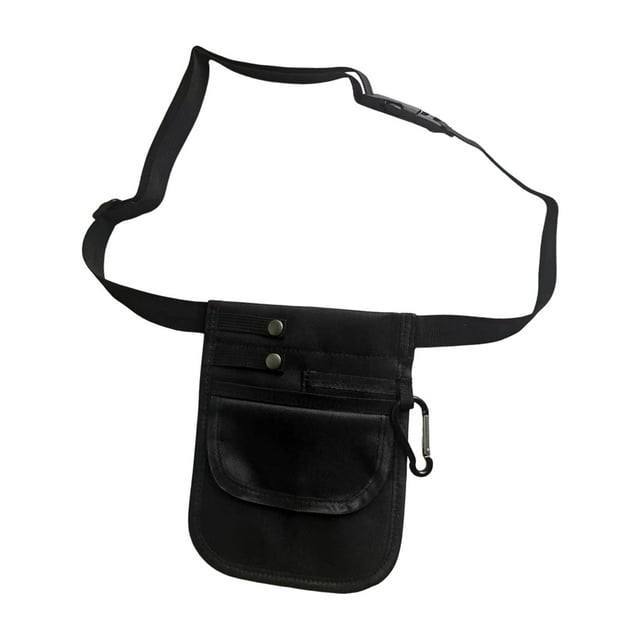 Riñonera para enfermera, bolsa organizadora para cinturón de herramientas, bolsa de almacenamiento con correa ajustable, utilidad Negro