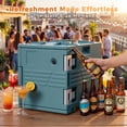 thumbnail image 4 of CAMMOO 82QT Heavy Duty Cooler Chest & Insulated Food Carrier with Wheels, Front-Loading Catering Hot Box Food Warmer for 5 Full-Size Pans (NOT Included), Blue, 4 of 9