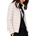thumbnail image 7 of Purcolt Womens Cropped Puffer Jacket - Quilted Packable Lightweight Winter Coat - Stand Collar Long Sleeve Full Zip Windproof Insulated Snow Coats, 7 of 7