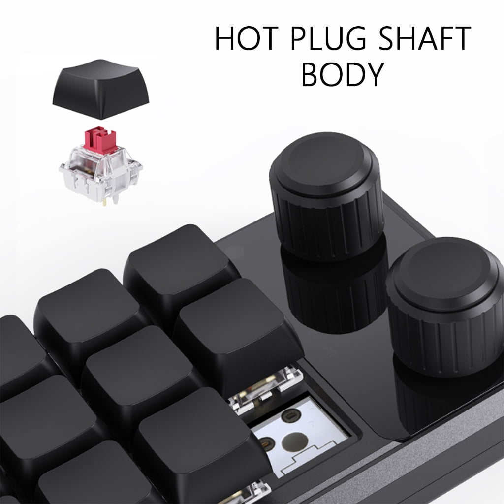 PatungKu Ergonomic Single Handed Keyboards with 12 Programmable Key and Dynamic RGBs Effects