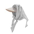 thumbnail image 4 of Krdevn Women Straw Sun Hat with Tie Scarf, Wide Brim Windproof Neck Flap Hat for Summer Beach Travel, 4 of 4