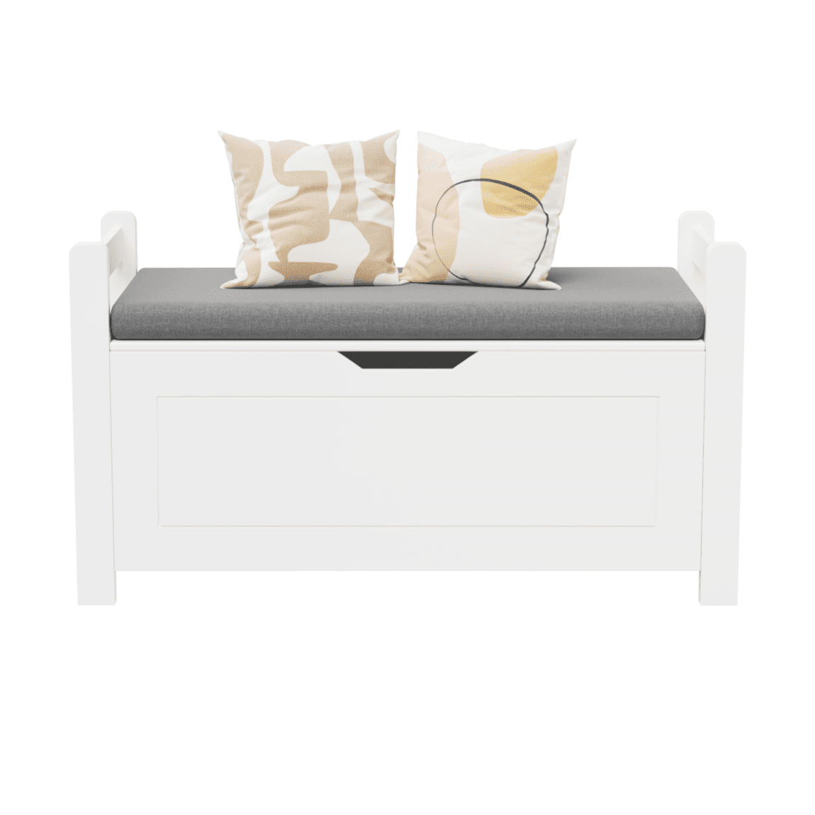 Kids Large Toy Chest for Girls Boys, 2 In 1 Wooden Toy Storage Truck Bench with Flip-Top Lid, 2 Safety Hinges, Toddler Big Toy Box for Playroom & Bedroom, White