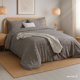 thumbnail image 5 of Juego de Funda para Edredon Duvet Dreamlab, Tamaño Matrimonial, Color Arena, 3 Piezas, 5 of 9