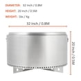 thumbnail image 6 of M optimized 32inch Smokeless Fire Pits with Air Switch, Wood Burning Portable Stainless Steel Outdoor Firepit with Removable Stand & Stove Hook for Camping Backyard Patio Picnic, 6 of 9