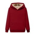 thumbnail image 2 of Sarapandan Women's winter warm sweatshirt, lined pullover with hood Sarapandan, 2 of 4