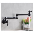 thumbnail image 1 of Brushed Golden Kitchen Faucet Single Cold Water Single Lever Foldable Rotatable Spout Wall Mount Sink Tap 9 Types ,bar Laundry RV Farmhouse, 1 of 7