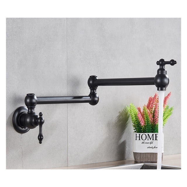 Brushed Golden Kitchen Faucet Single Cold Water Single Lever Foldable Rotatable Spout Wall Mount Sink Tap 9 Types ,bar Laundry RV Farmhouse