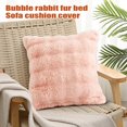 thumbnail image 4 of LSLXA Winter Velvet Plush Pillow Cover Solid Color Home Hotel Decor Soft Throw Pillow Cover 18X18In Decorative Pillows For Couch Bed Sofa Living Room, 4 of 6