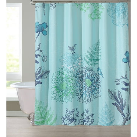 Style Quarters Aviary Floral And Birds Shower Curtain Botanical