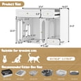 thumbnail image 2 of Aukfa Hidden Cat Litter Box Enclosure with LED Light, Cat Litter Box Cabinet with Storage Drawer & Acrylic Door, Modern Cat Furniture Side Table,White, 2 of 8
