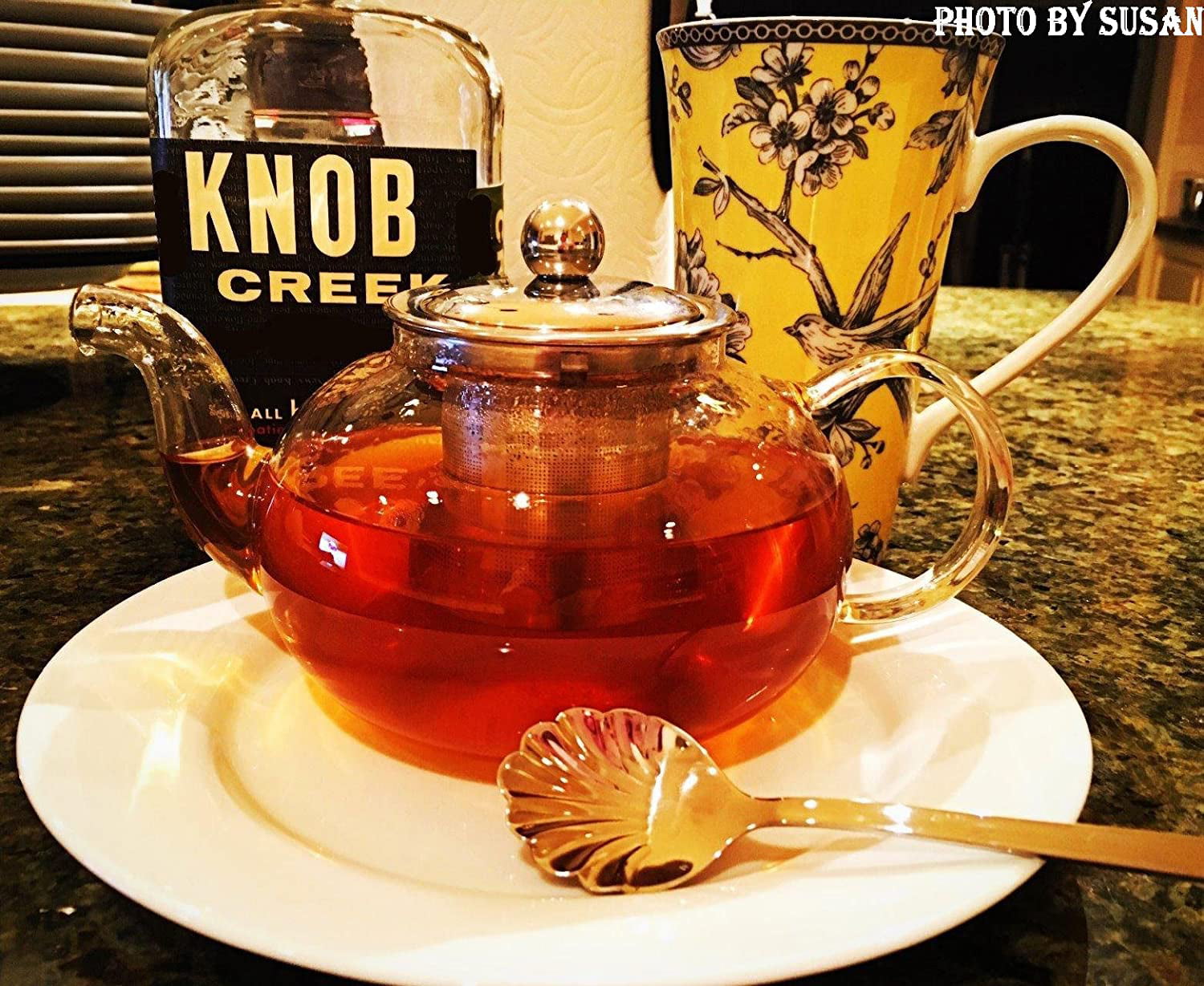 22oz/25oz Glass Teapot Tea Pot Kettle with Infuser Loose Leaf Tea Stovetop  Safe