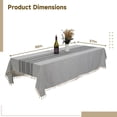 thumbnail image 4 of LEEYNEER Table Cloth  Tablecloth with Tassels  Polyester Wrinkle-free Tablecloth  Waterproof Farmhouse Dining Table Cover  Kitchen Dining Table Cloth for Rectangular Table  86 x 57‘‘, 4 of 6