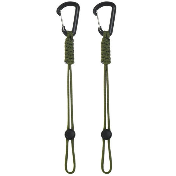 Uxcell 4-Pack Paracord Keychains with Clips, 10 Inch Braided Lanyard Strap D Ring Adjustable Buckle Backpack Accessories for Camping/Hiking/Fishing/Traveling/Outdoor [Orange]