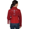 thumbnail image 2 of Scully Leather Womens Beaded Fringe Conchos Boar Suede Jacket Red XXL, 2 of 2