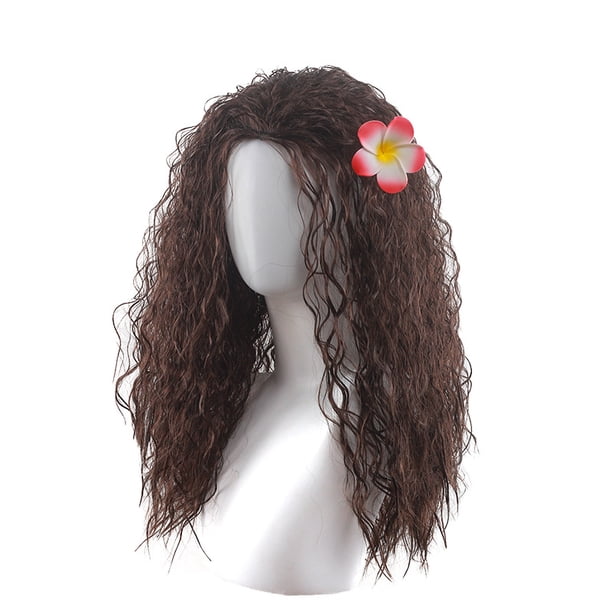 Peluca de cosplay Moanas para anime, fiesta de Halloween, Heat R